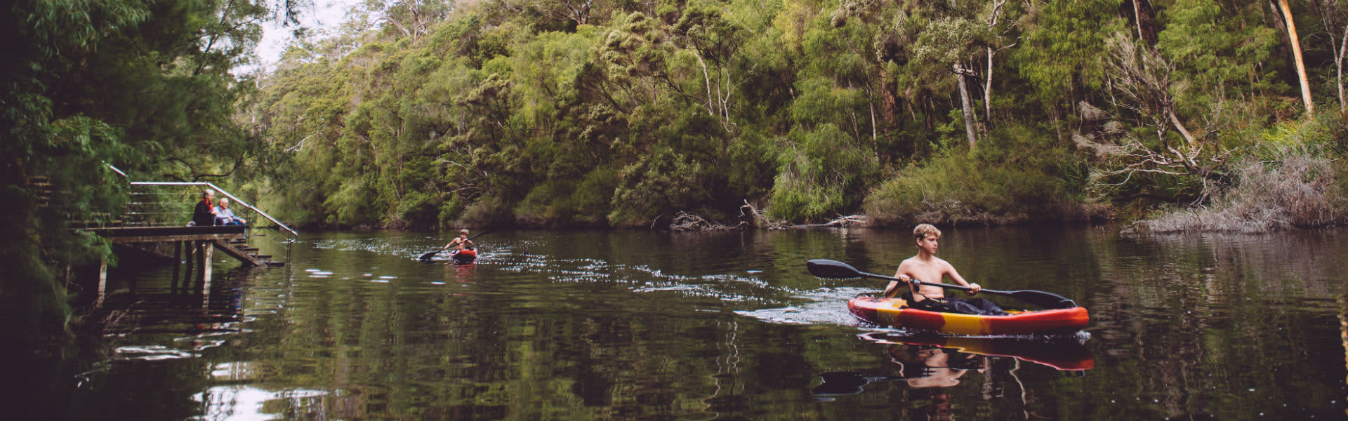 Kayaking on the Warren River, Pemberton