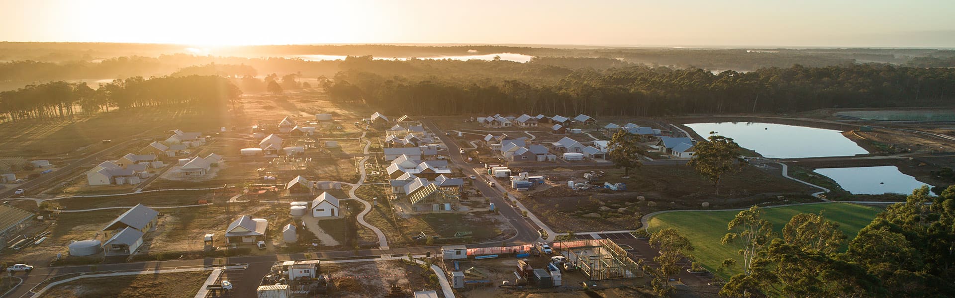 Aerial image of Witchcliffe Ecovillage