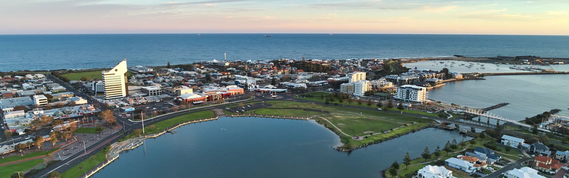 Aerial shot of Bunbury