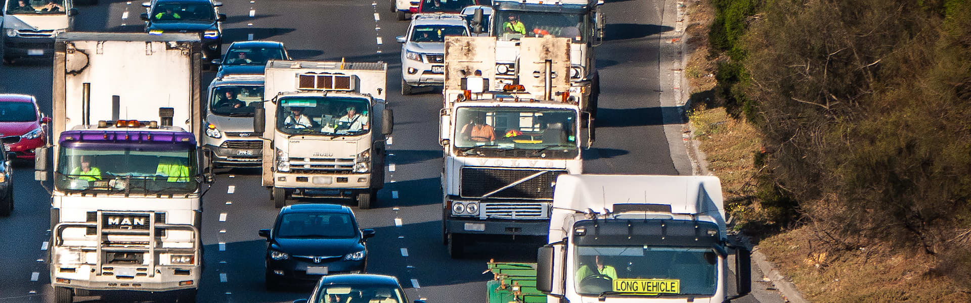 Traffic congestion on a major road