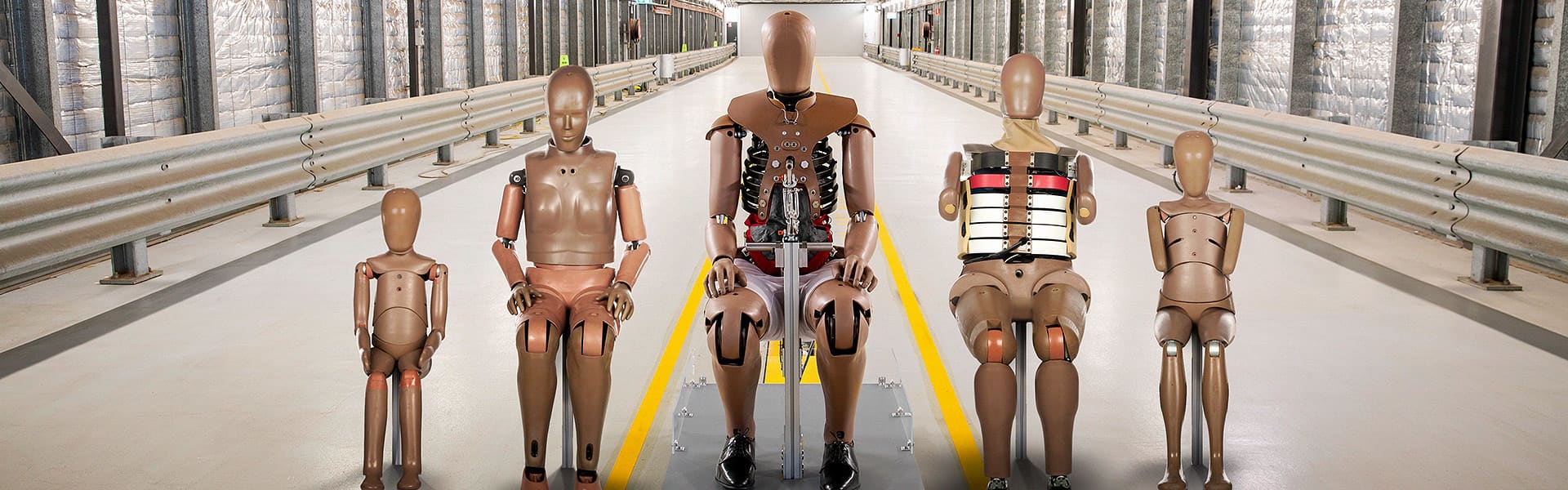 Four crash test dummies