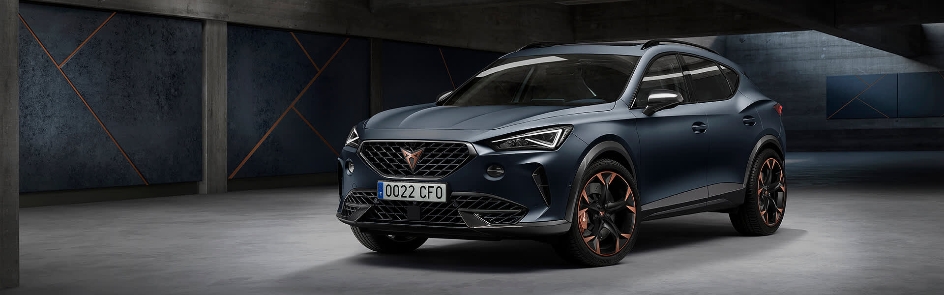 A black 2022 Cupra Formentor plugin hybrid car