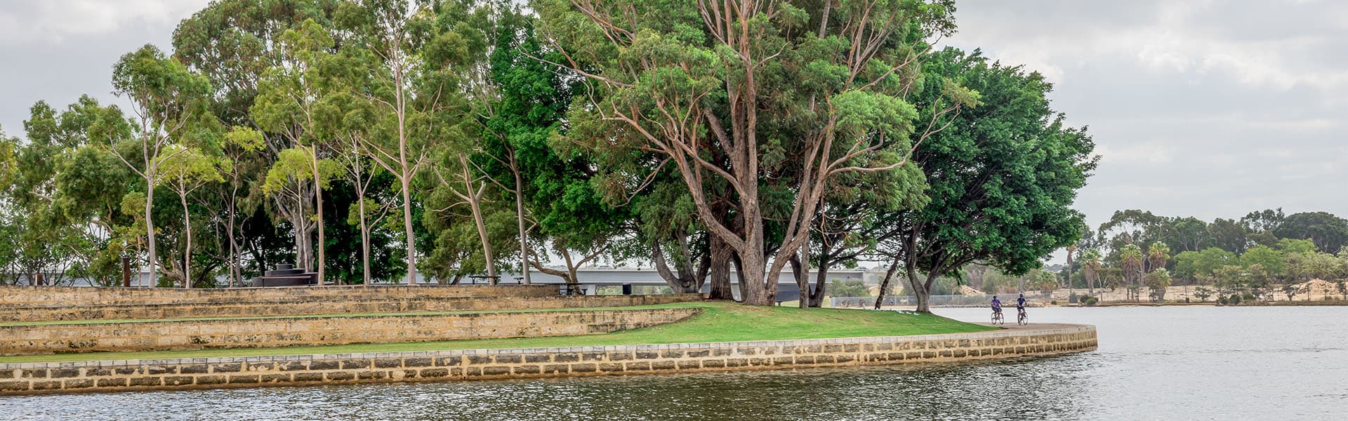 A bike path in an East Perth park