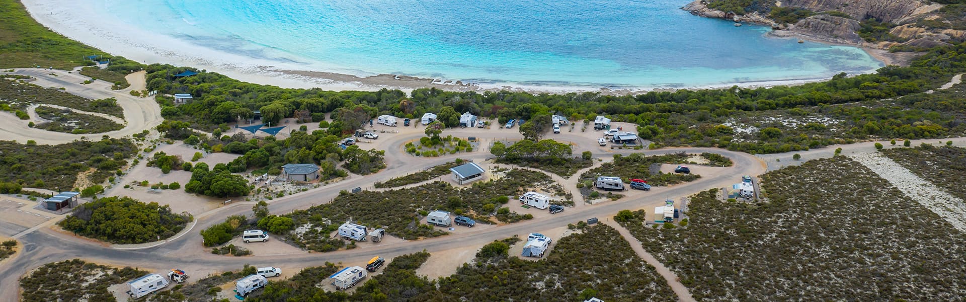 Image of tents at a beach campground