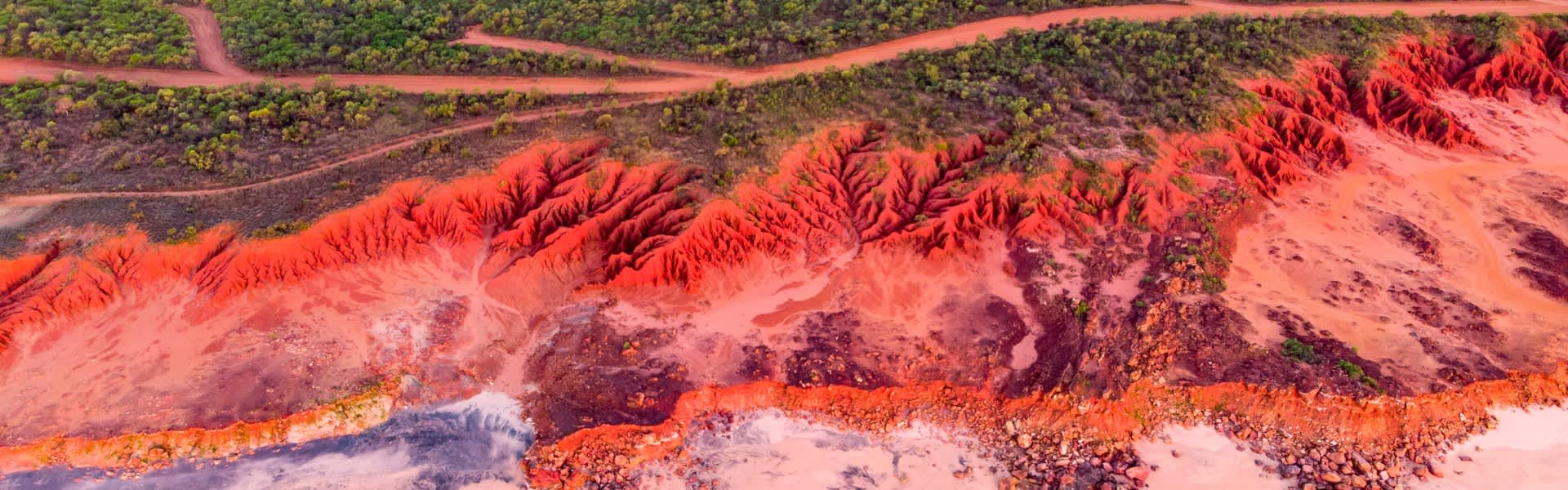 Aerial view of James Price Point Broome