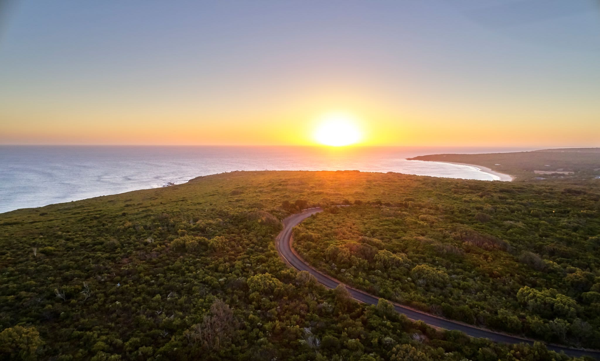 Aeria view of the coast near Cape Naturalists