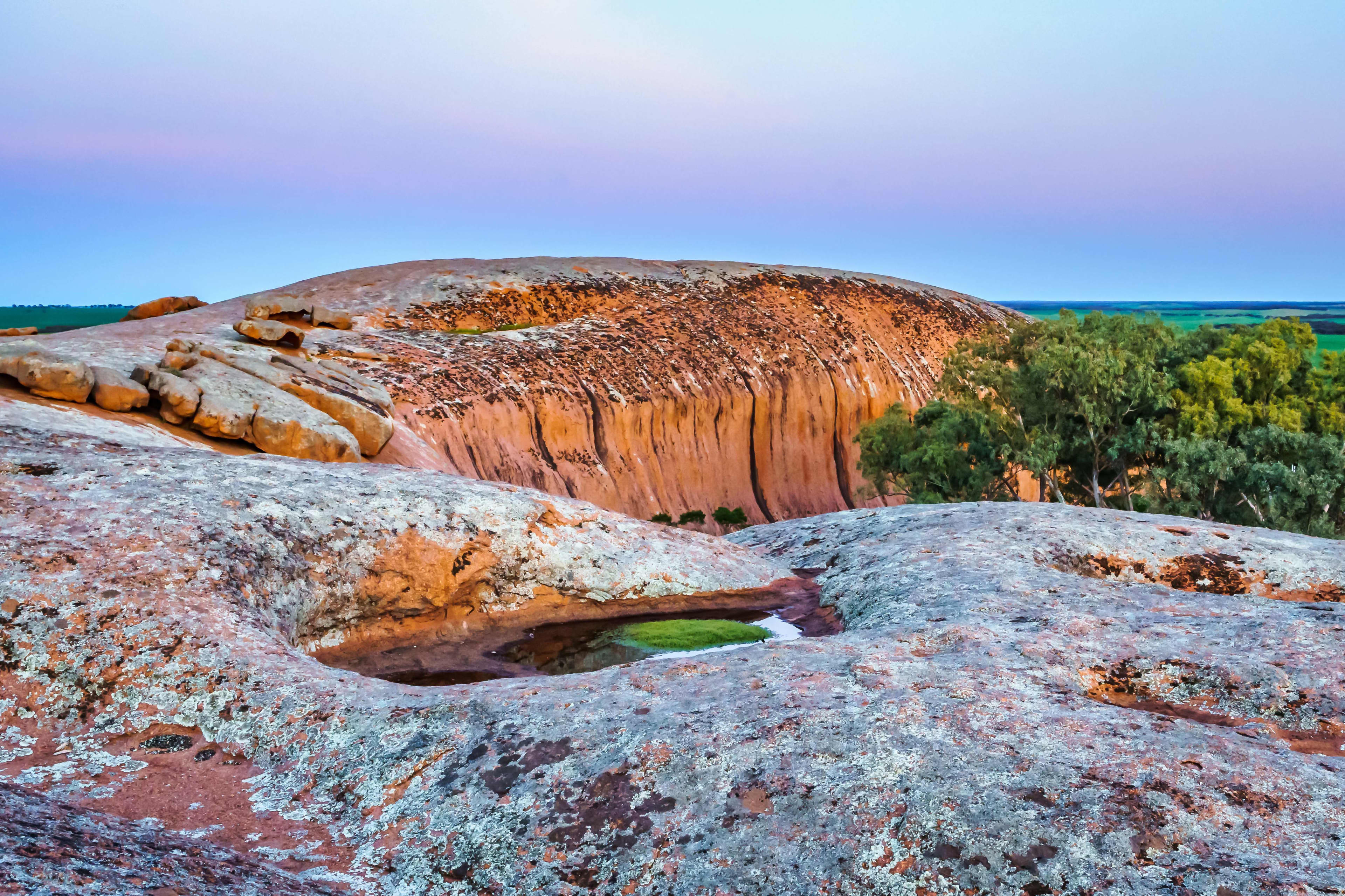 View over Pildappa Rock from above