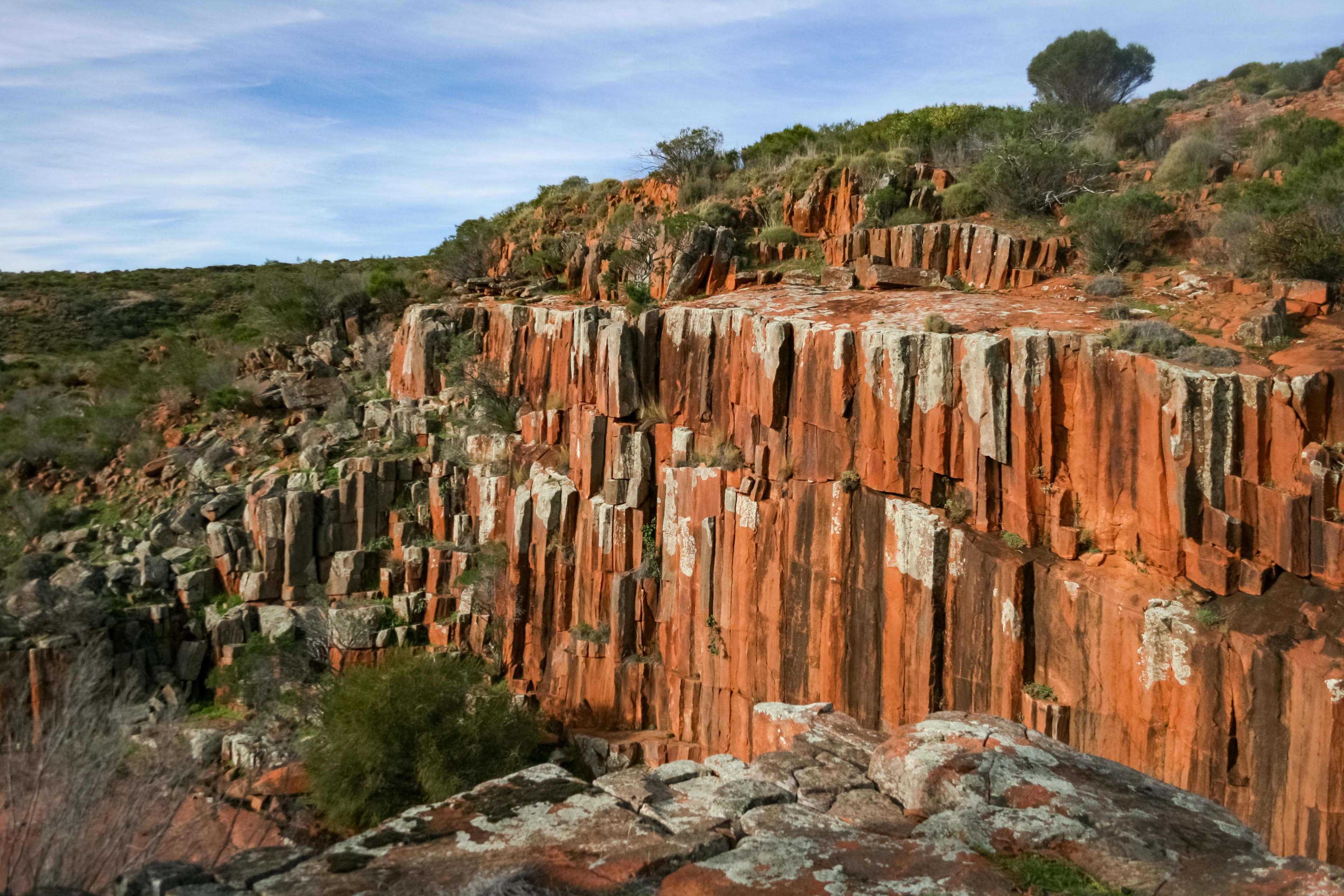 Organ Pipes rock formation in Gawler National Park
