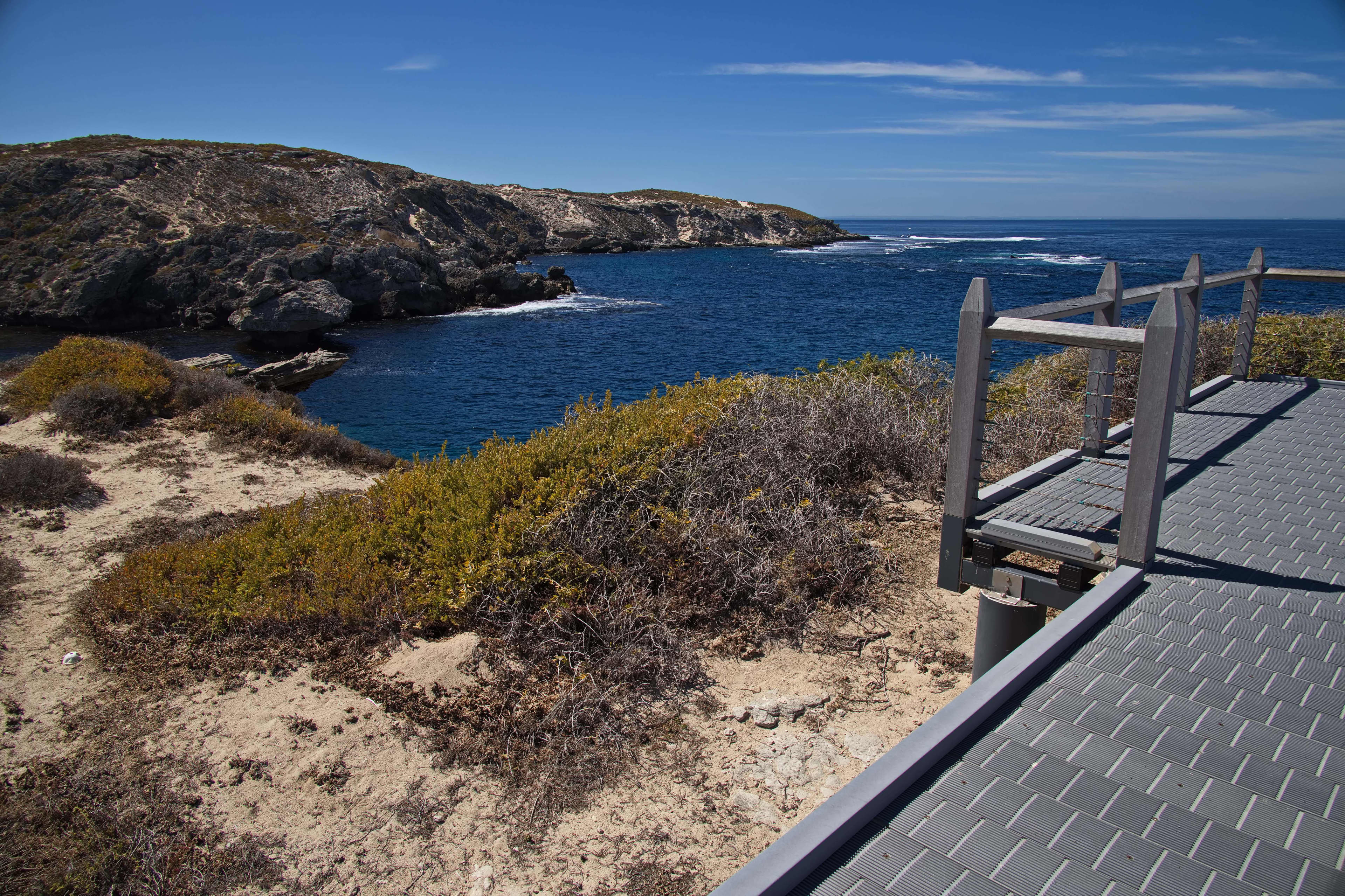 View over the coast from Cape Vlamingh boardwalk Rottnest
