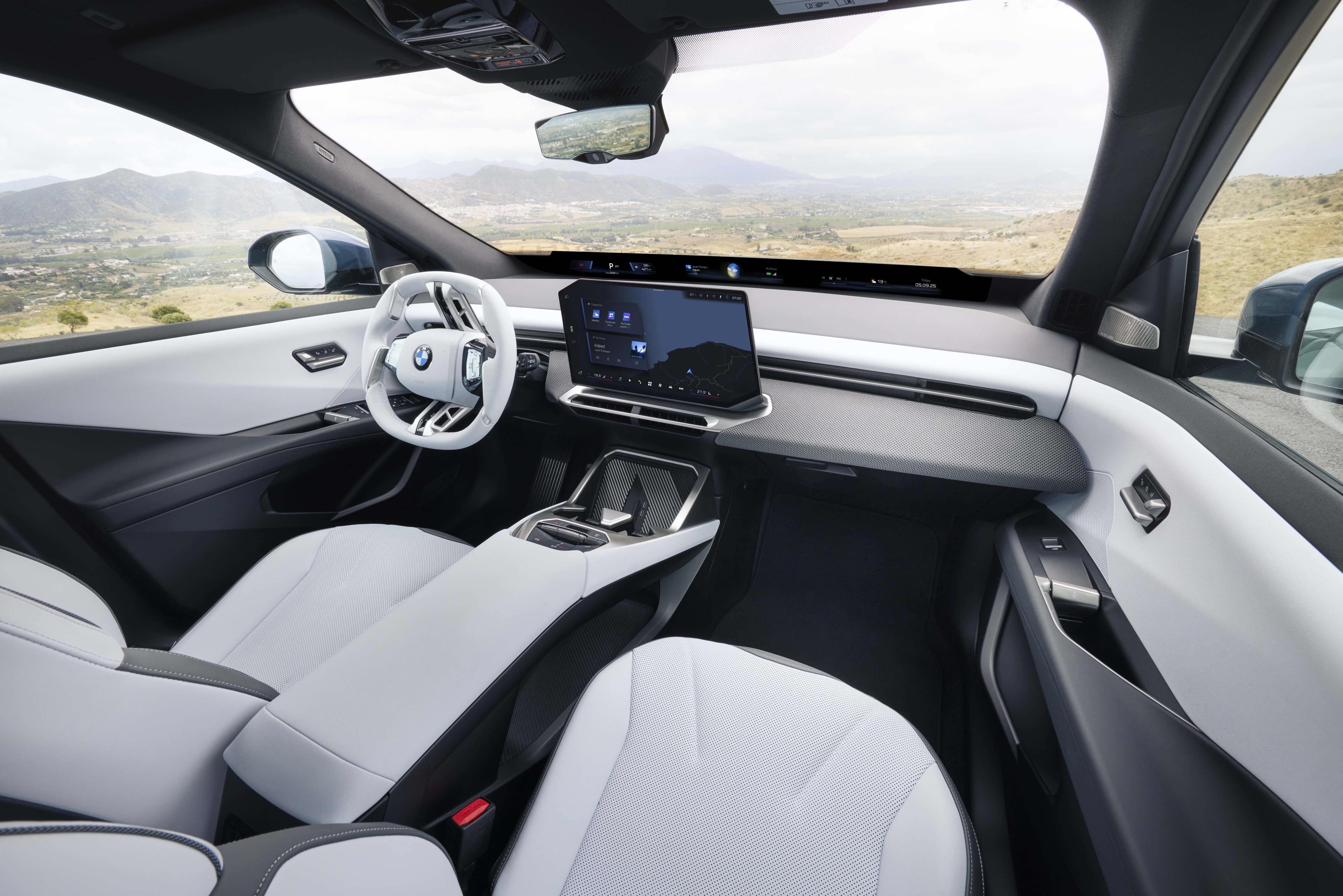 The interior of a concept car at the Munich car show 2025
