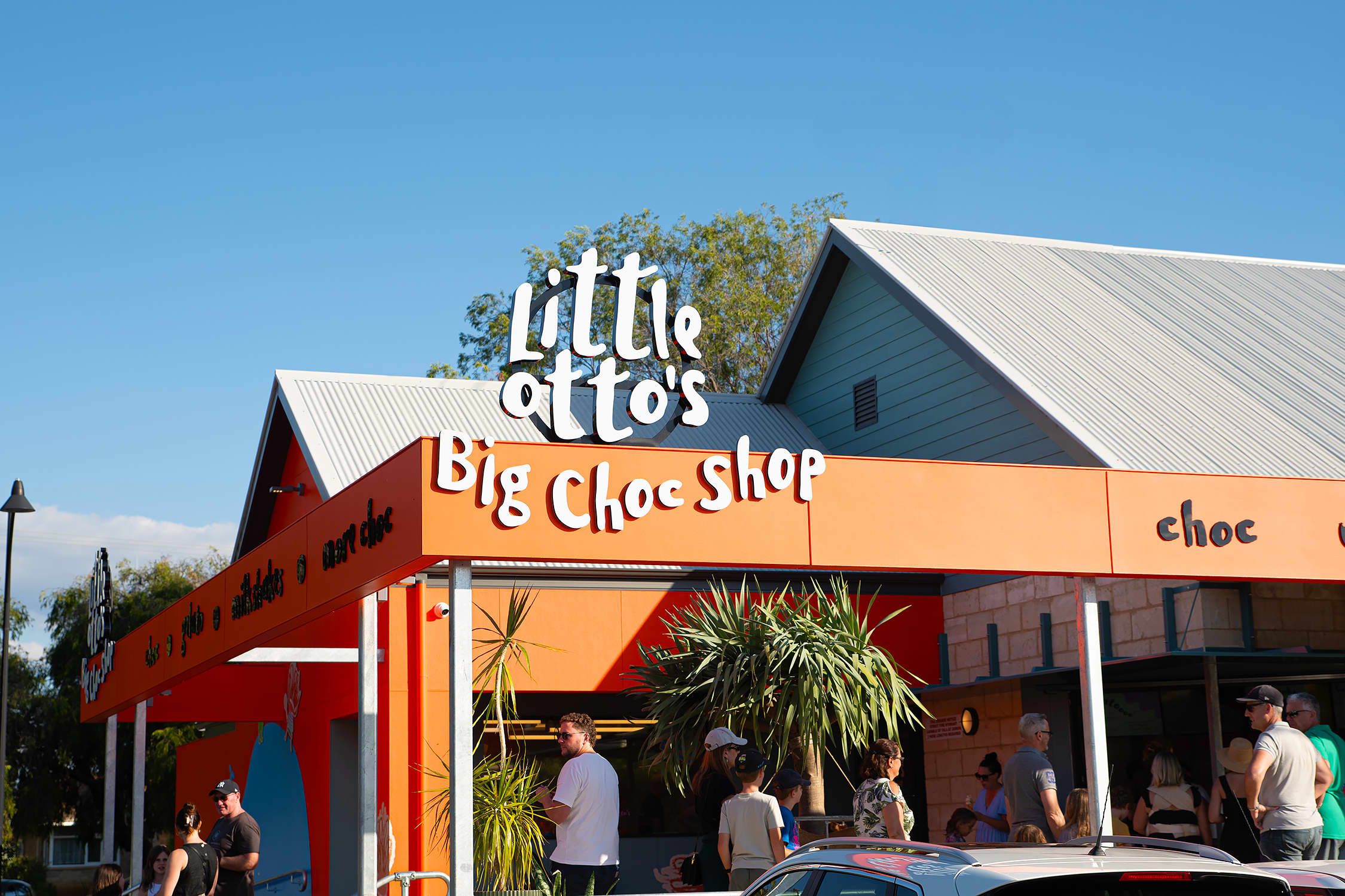 The shop front of Little Otto's Big Choc Shop