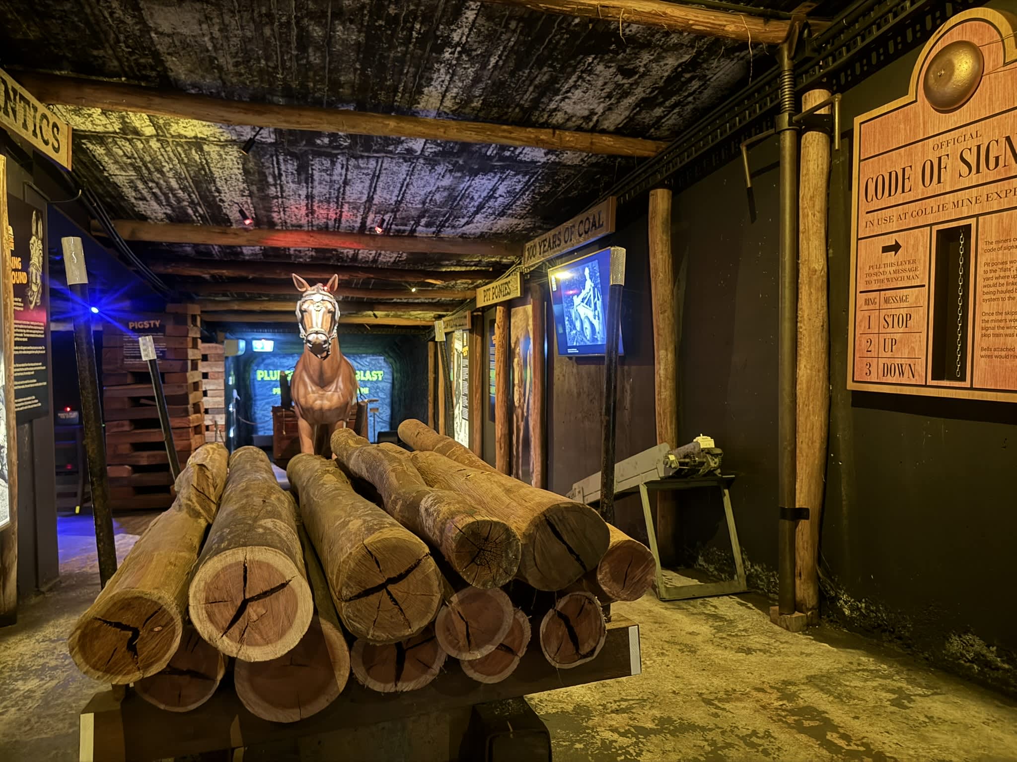 Inside Collie's Replica Underground Mine