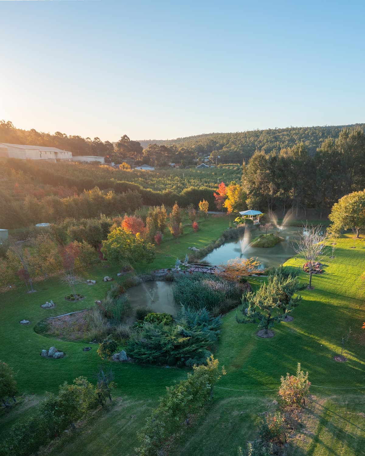 An aerial view of Core Cidery