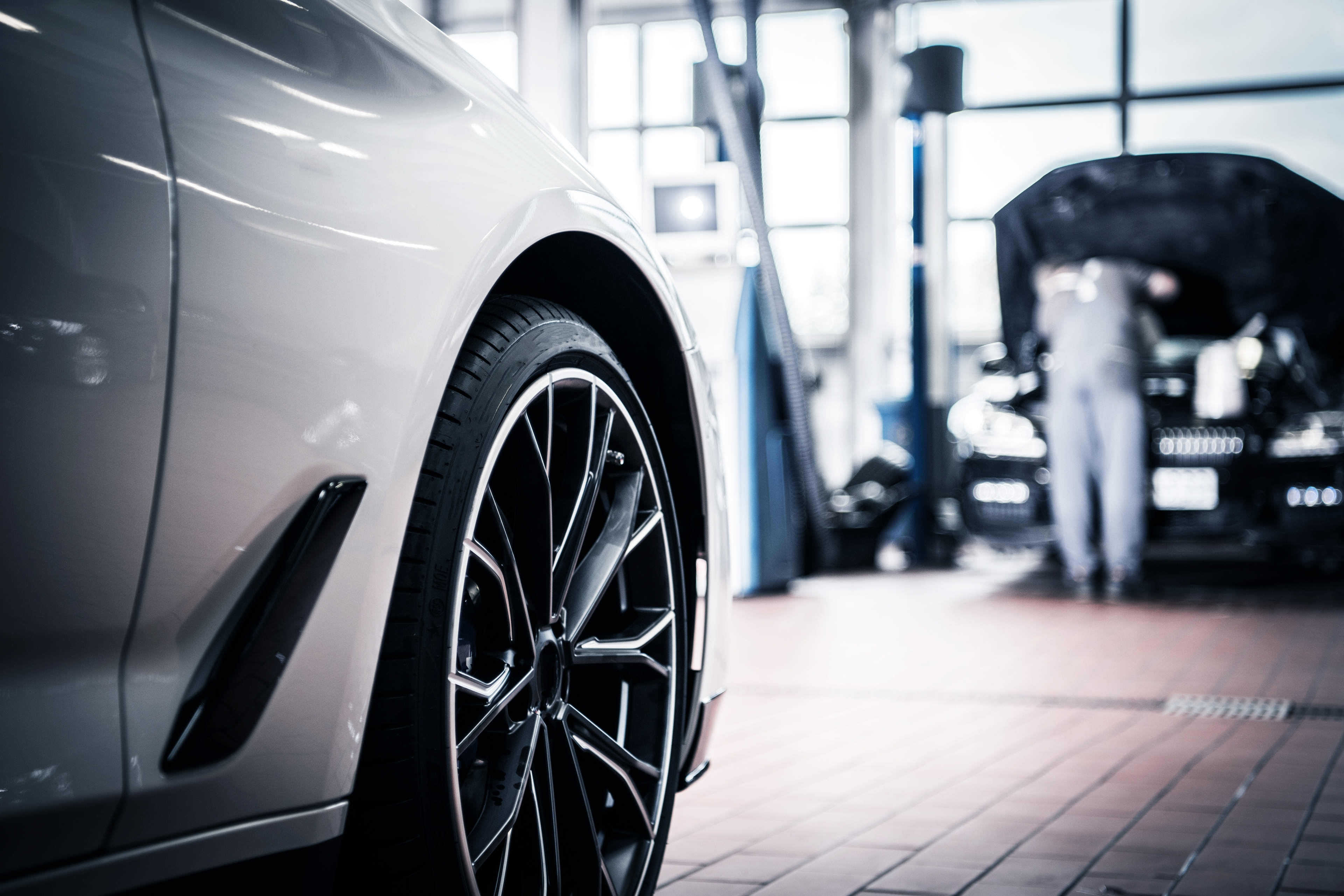 A car servicing workshop