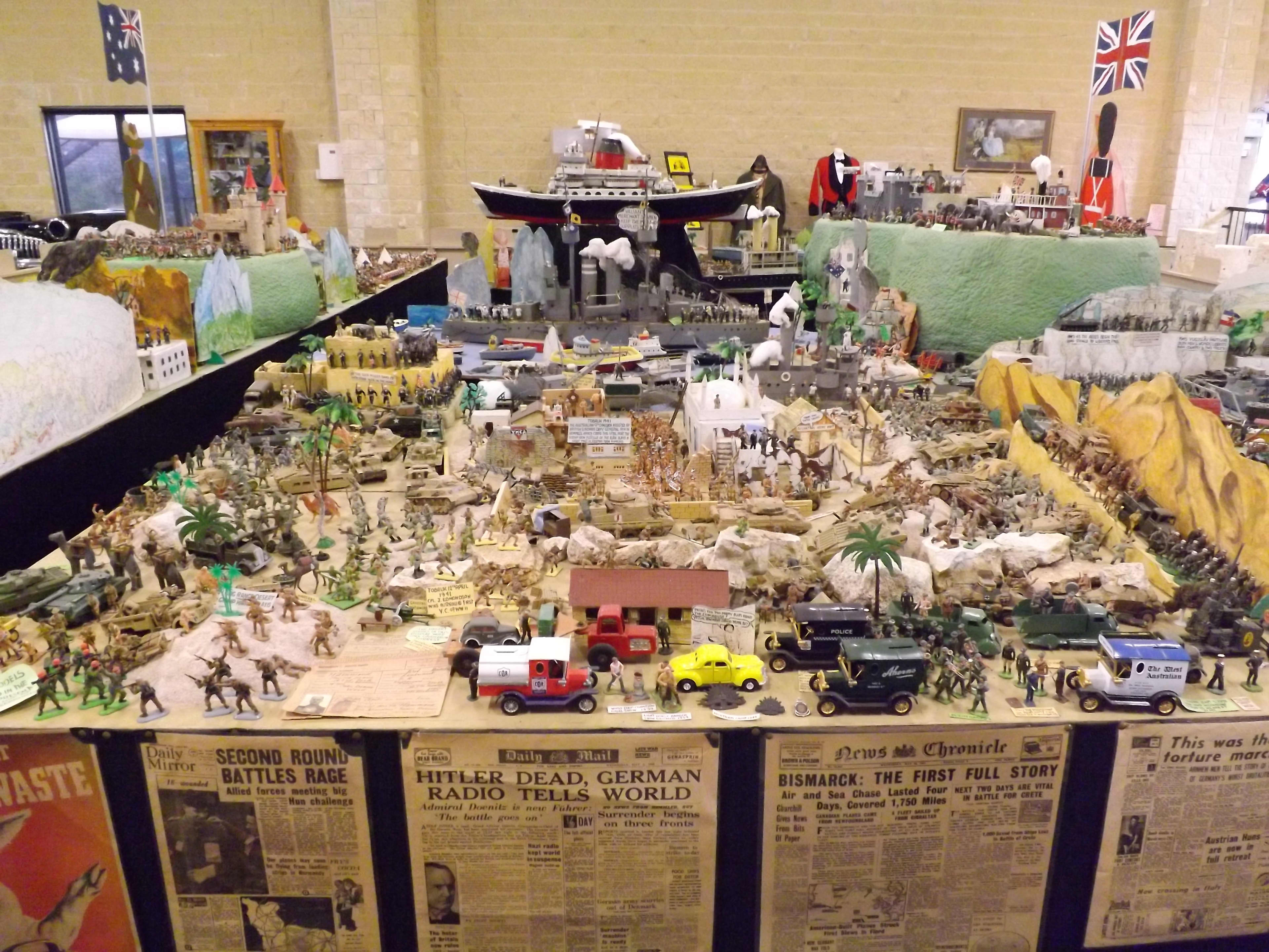 Collection of colourful miniature toy soldiers