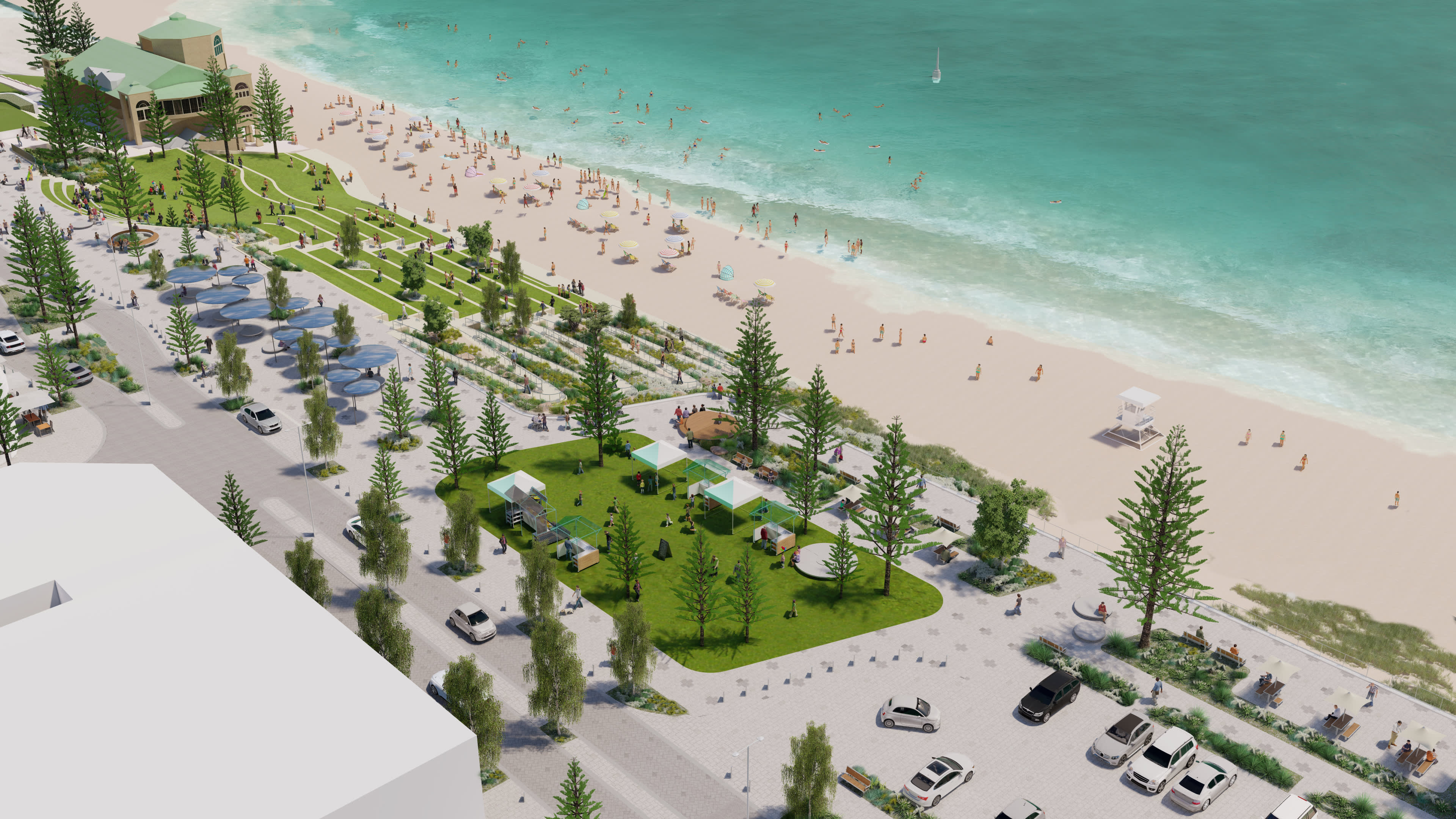 Aerial view of Cottesloe plans