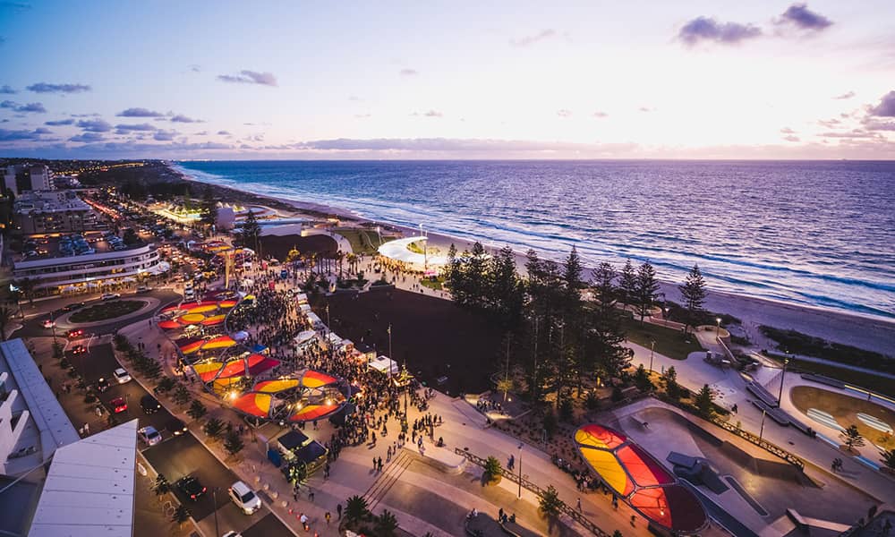 Image of sunset market t