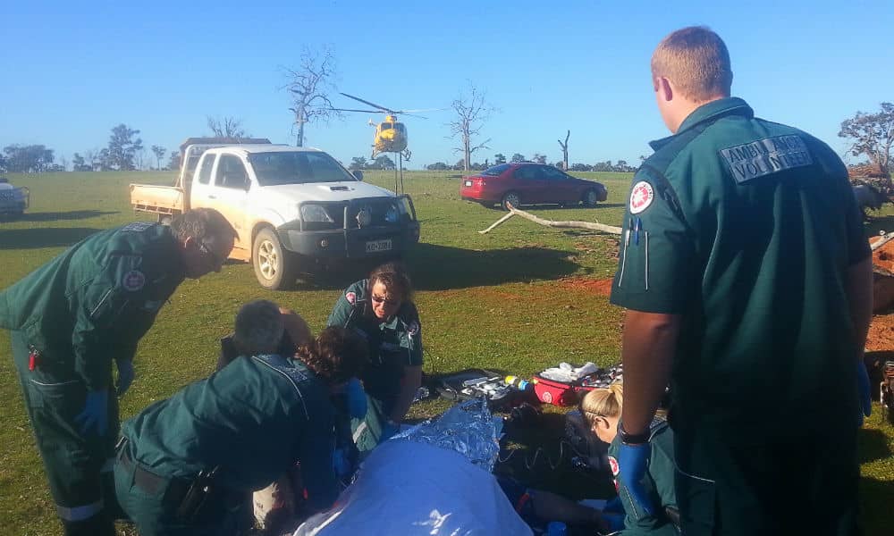 Kevin Gale being rescued