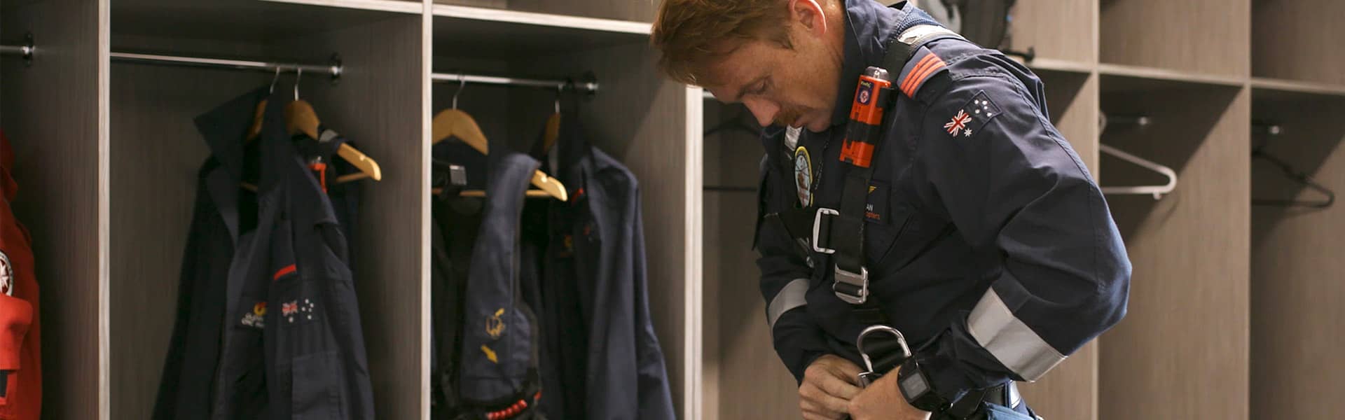 RAC Rescue aircrewman Jordan getting ready for a job