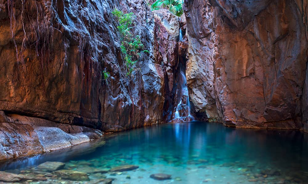 Image inside of a gorge