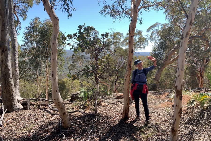 Lady on a bush hike