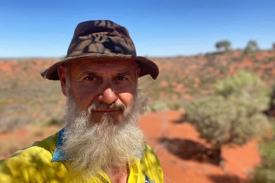 Alan in the outback near rescue area