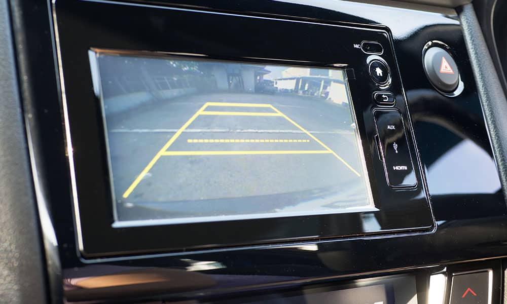 Reverse camera in a car