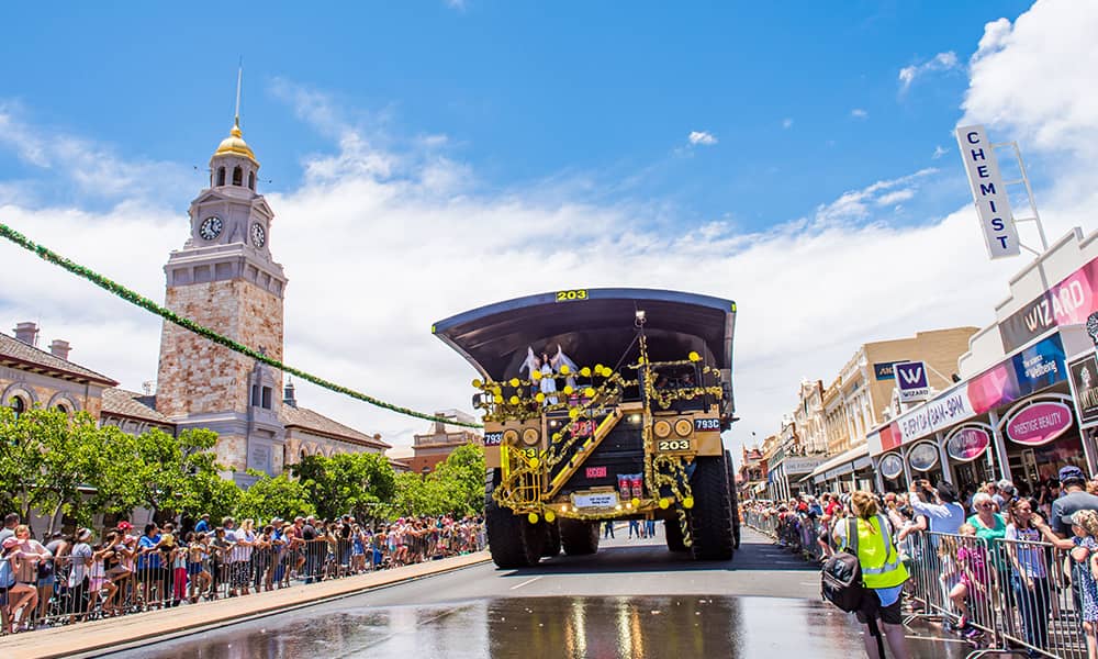 Image of truck in St Barbara's Festival