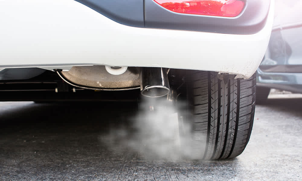 Image of a car's exhaust pipe