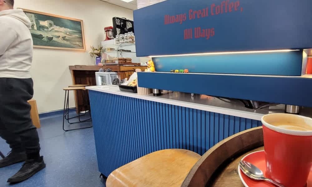 Interior of Portal Coffee cafe in Busselton