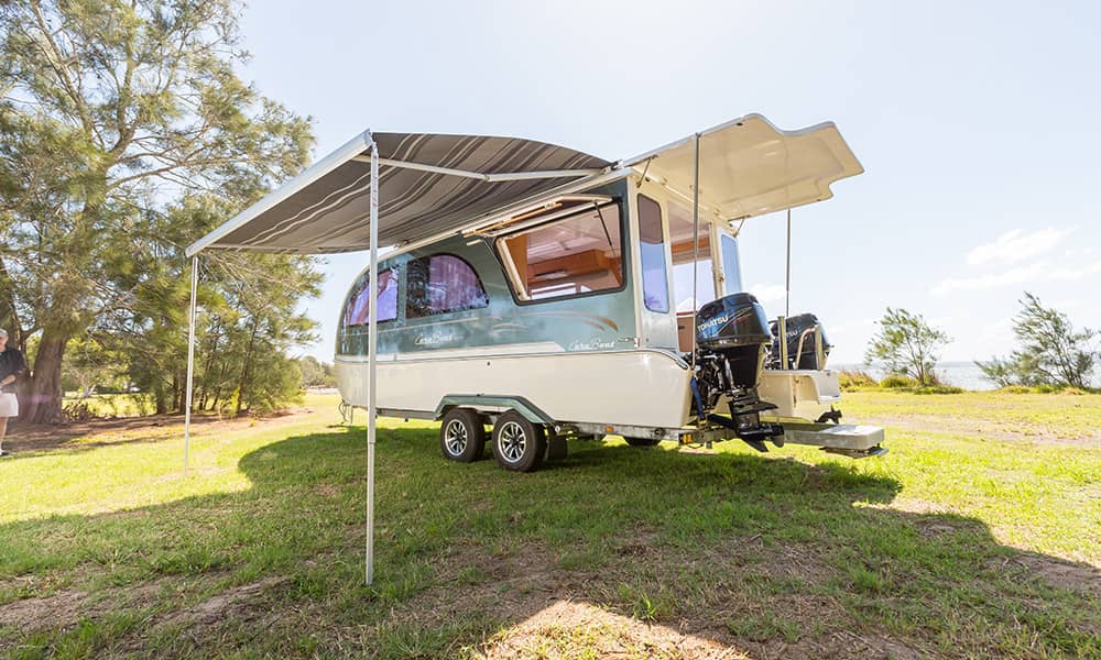 Caravan with motor attached to it
