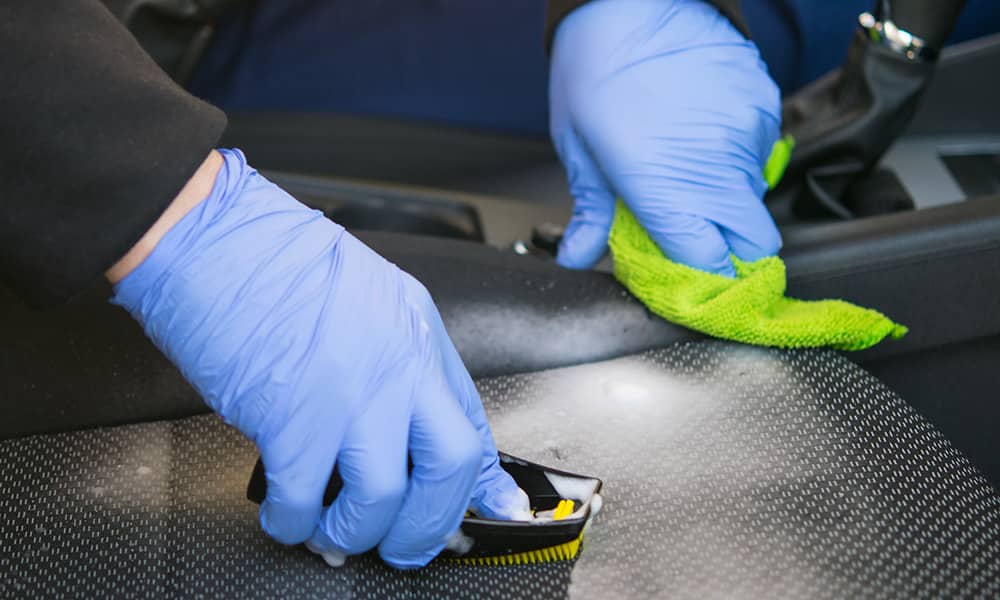 Scrubbing car seat