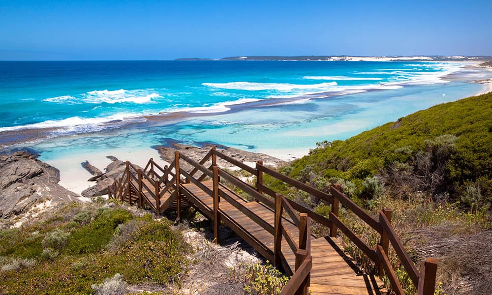 Steps down to the beach