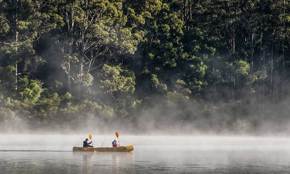 Canoeing on Lake Beedelup