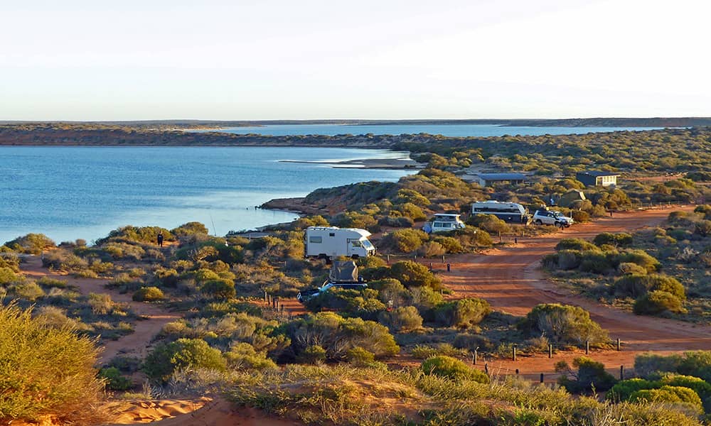 Image of tents at a beach campground