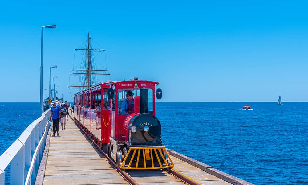 Image of a train on a jetty