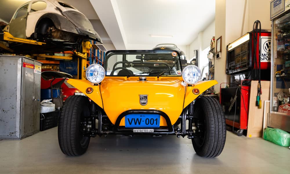 Yellow Meyers Manx beach buggy