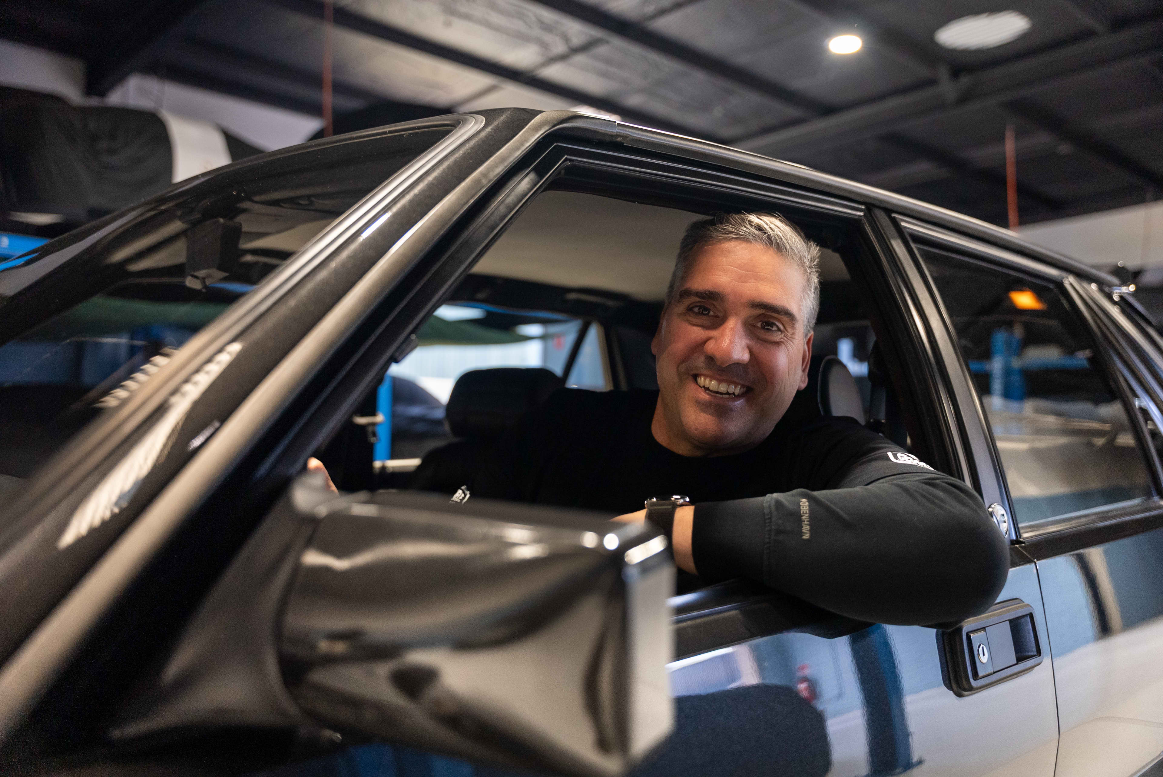 Lancia Delta Integrale inside workshop