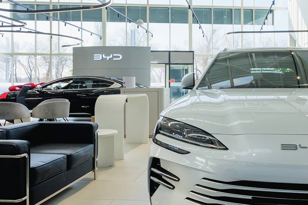 Inside a BYD dealership