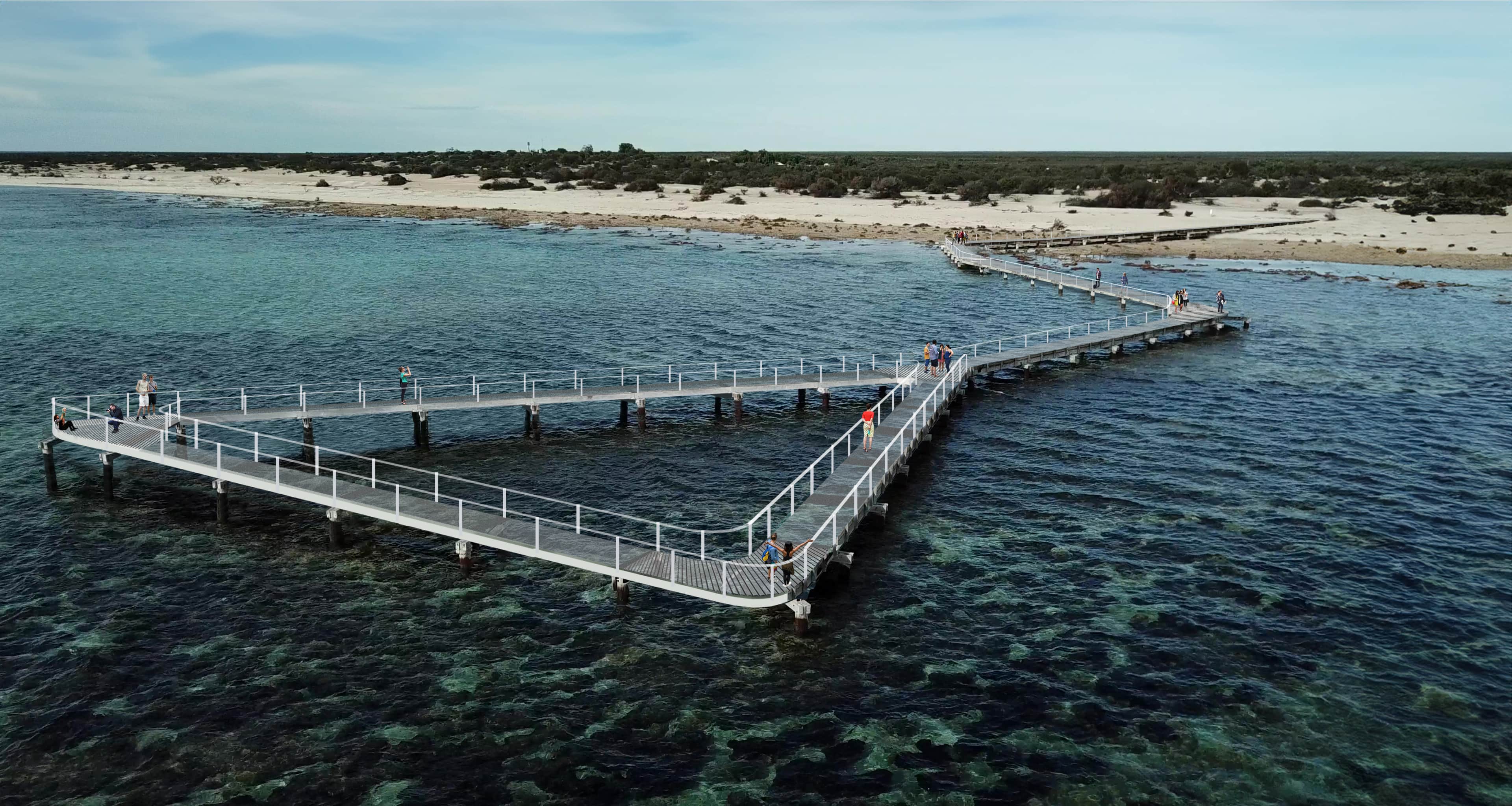 Artist impression of Hamelin Pool boardwalk