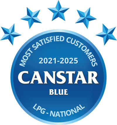 Supagas Canstar 5 star rating 2021-2025